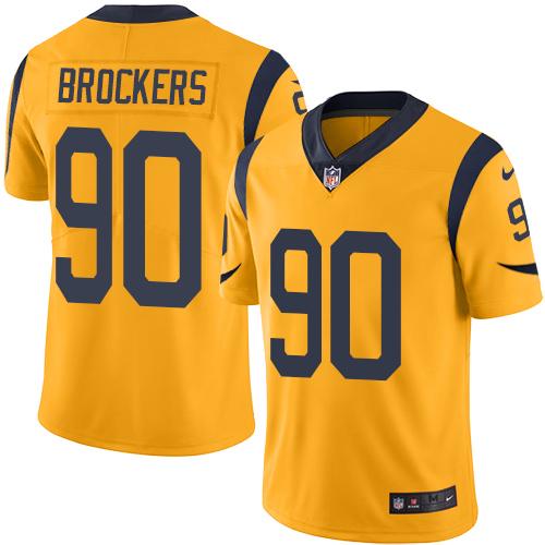 Nike Rams #90 Michael Brockers Gold Men's Stitched NFL Limited Rush Jersey